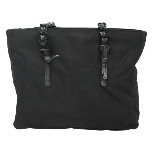 PRADA Chain Shoulder Bag Nylon Black - Picture 3 of 15